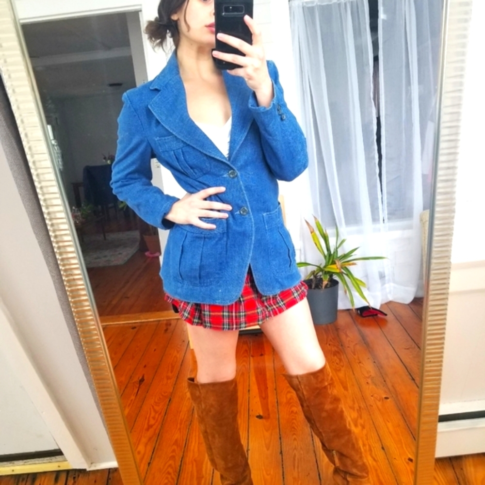 VINTAGE EDWIN SCOTT WESCOTT JEAN TUXEDO JACKET